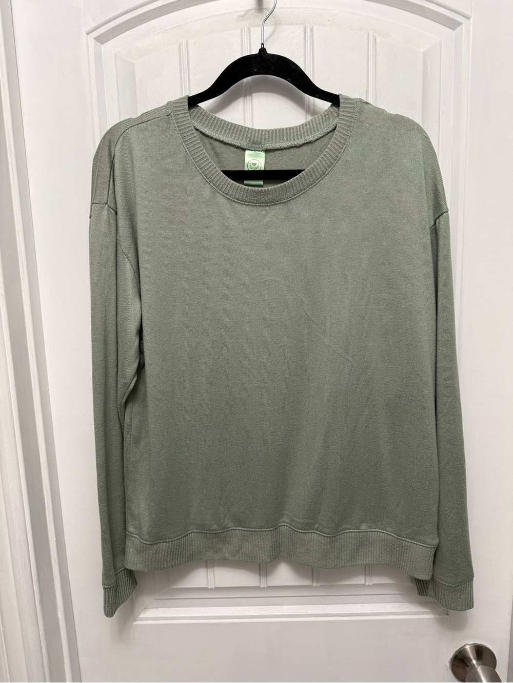 Honeydew Sweater Womens XL Green Crew Neck Pullover Knit Long Sleeve Solid (48-1